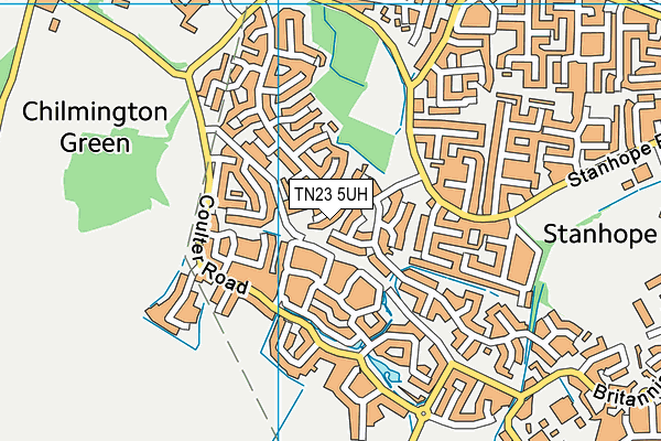 TN23 5UH map - OS VectorMap District (Ordnance Survey)