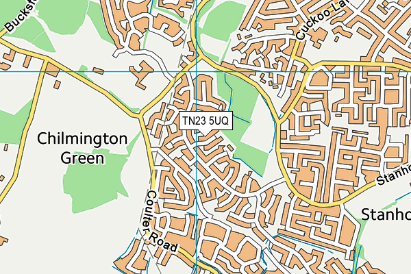 TN23 5UQ map - OS VectorMap District (Ordnance Survey)