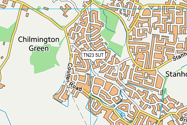 TN23 5UT map - OS VectorMap District (Ordnance Survey)