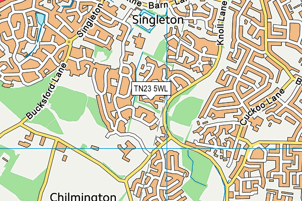 TN23 5WL map - OS VectorMap District (Ordnance Survey)