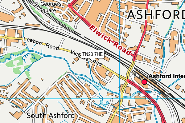 TN23 7HE map - OS VectorMap District (Ordnance Survey)