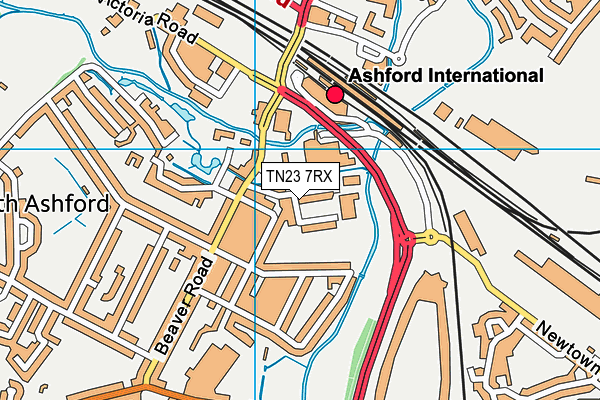 TN23 7RX map - OS VectorMap District (Ordnance Survey)