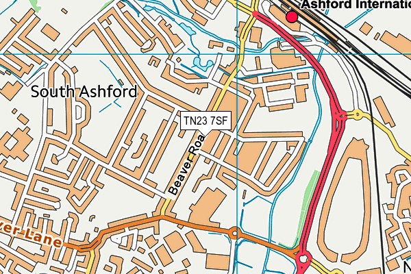 TN23 7SF map - OS VectorMap District (Ordnance Survey)