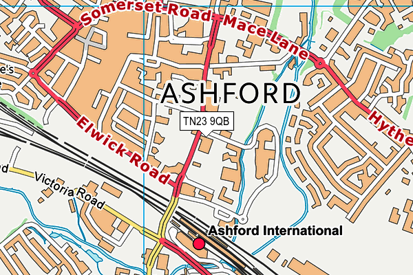 TN23 9QB map - OS VectorMap District (Ordnance Survey)