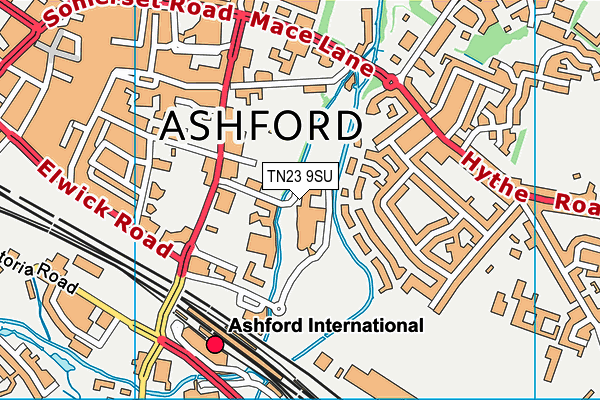 TN23 9SU map - OS VectorMap District (Ordnance Survey)
