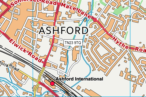 TN23 9TQ map - OS VectorMap District (Ordnance Survey)