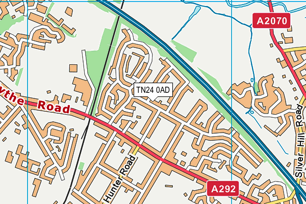 TN24 0AD map - OS VectorMap District (Ordnance Survey)