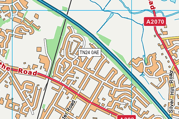 TN24 0AE map - OS VectorMap District (Ordnance Survey)