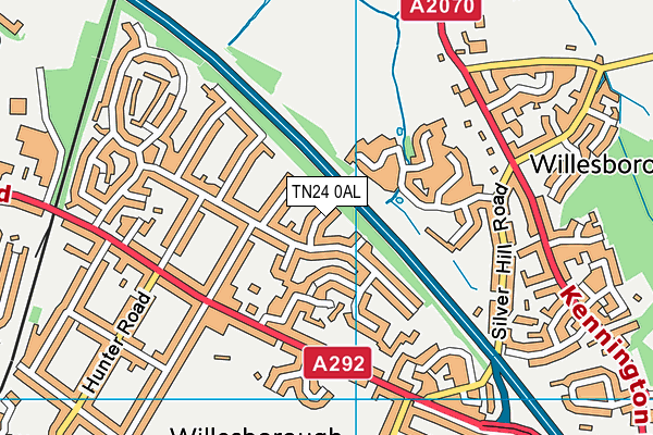 TN24 0AL map - OS VectorMap District (Ordnance Survey)