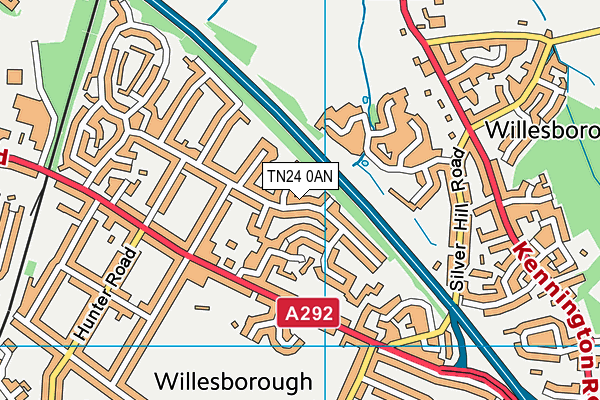 TN24 0AN map - OS VectorMap District (Ordnance Survey)