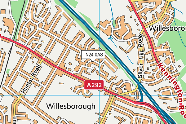 TN24 0AS map - OS VectorMap District (Ordnance Survey)