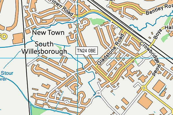 TN24 0BE map - OS VectorMap District (Ordnance Survey)