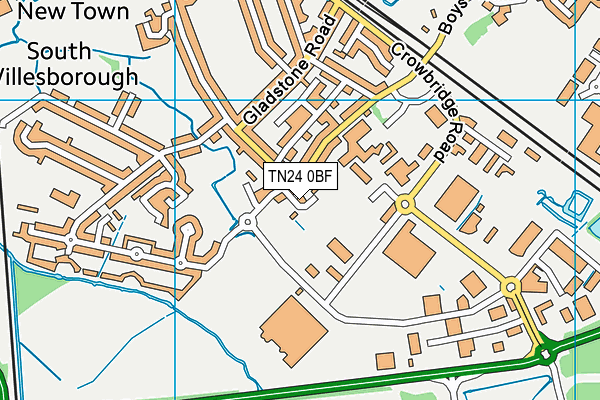 TN24 0BF map - OS VectorMap District (Ordnance Survey)
