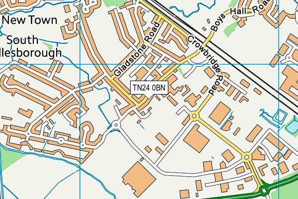 TN24 0BN map - OS VectorMap District (Ordnance Survey)