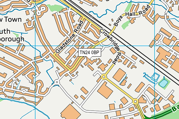 TN24 0BP map - OS VectorMap District (Ordnance Survey)