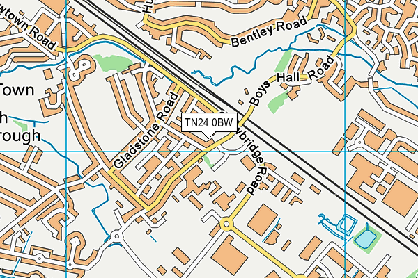 TN24 0BW map - OS VectorMap District (Ordnance Survey)