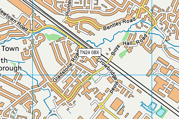 TN24 0BX map - OS VectorMap District (Ordnance Survey)