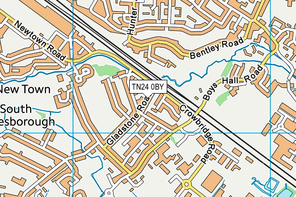 TN24 0BY map - OS VectorMap District (Ordnance Survey)