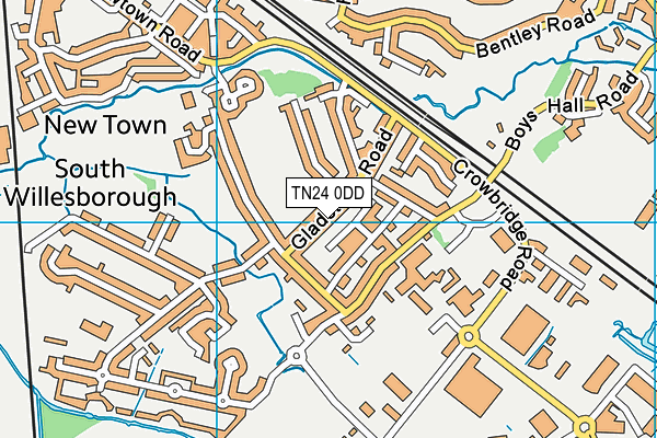 TN24 0DD map - OS VectorMap District (Ordnance Survey)