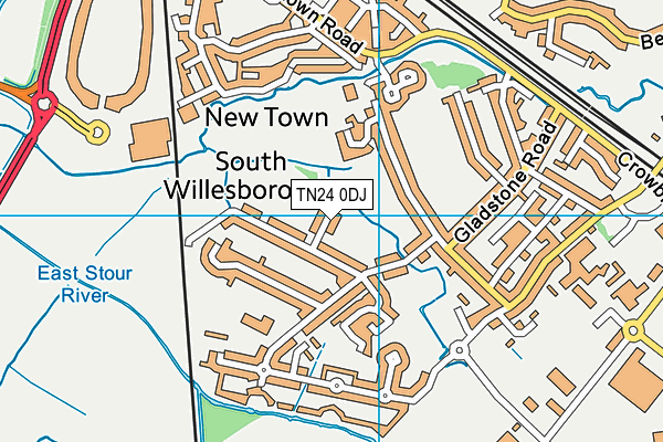 TN24 0DJ map - OS VectorMap District (Ordnance Survey)