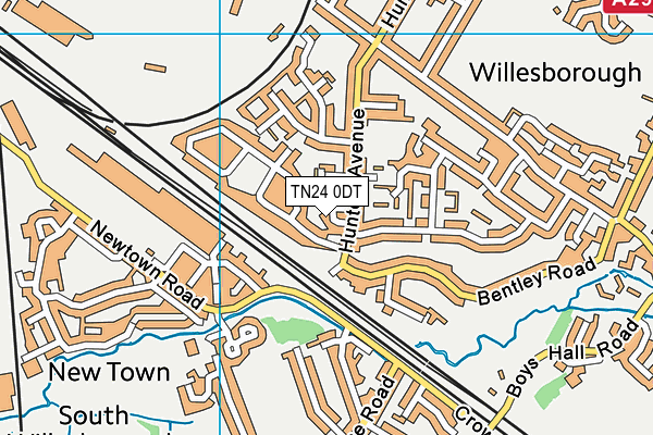 TN24 0DT map - OS VectorMap District (Ordnance Survey)