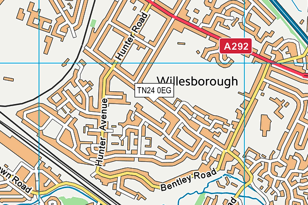 TN24 0EG map - OS VectorMap District (Ordnance Survey)