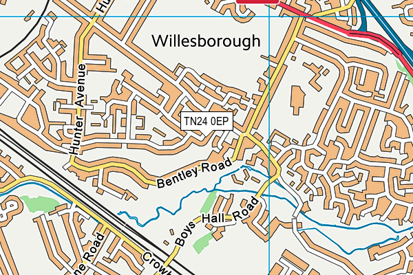 TN24 0EP map - OS VectorMap District (Ordnance Survey)