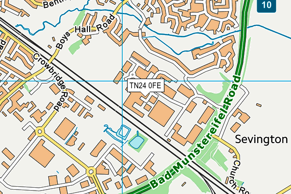 TN24 0FE map - OS VectorMap District (Ordnance Survey)
