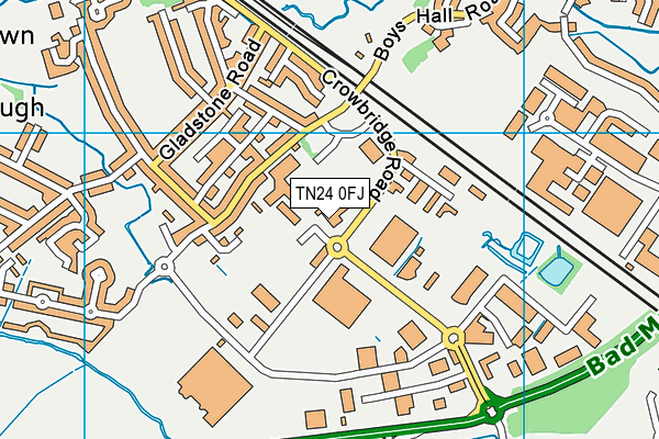TN24 0FJ map - OS VectorMap District (Ordnance Survey)
