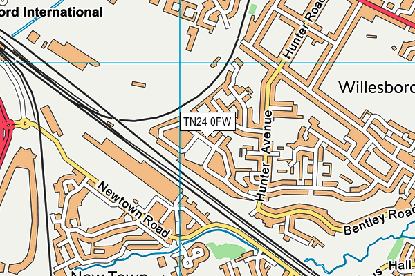 TN24 0FW map - OS VectorMap District (Ordnance Survey)