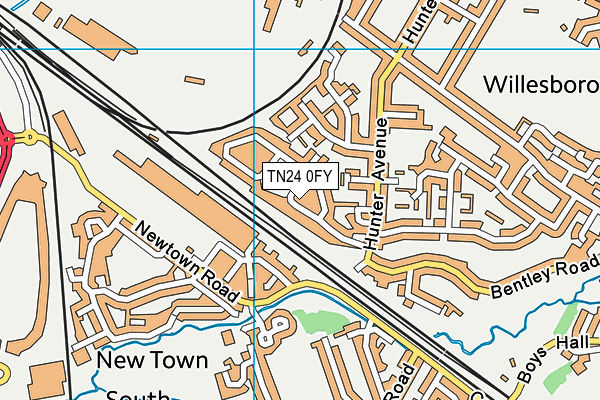 TN24 0FY map - OS VectorMap District (Ordnance Survey)