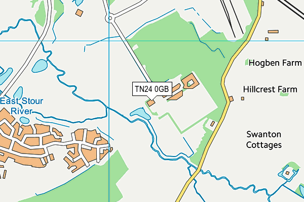 TN24 0GB map - OS VectorMap District (Ordnance Survey)