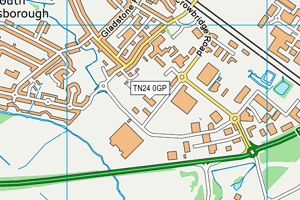 TN24 0GP map - OS VectorMap District (Ordnance Survey)