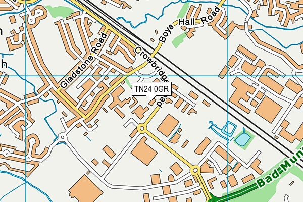 TN24 0GR map - OS VectorMap District (Ordnance Survey)