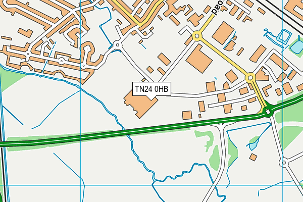 TN24 0HB map - OS VectorMap District (Ordnance Survey)