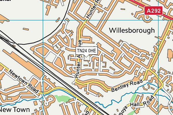 TN24 0HE map - OS VectorMap District (Ordnance Survey)