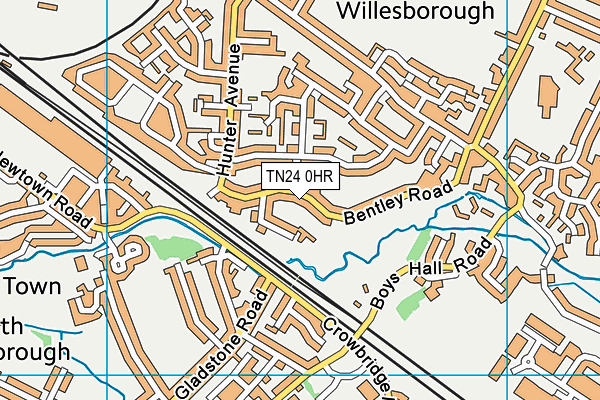 TN24 0HR map - OS VectorMap District (Ordnance Survey)