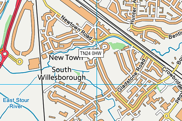 TN24 0HW map - OS VectorMap District (Ordnance Survey)