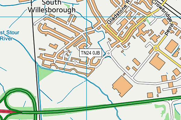 TN24 0JB map - OS VectorMap District (Ordnance Survey)