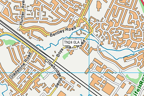 TN24 0LA map - OS VectorMap District (Ordnance Survey)