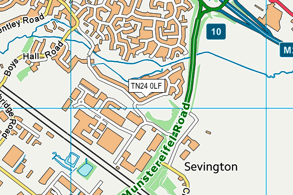 TN24 0LF map - OS VectorMap District (Ordnance Survey)