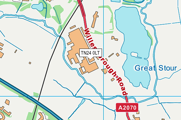 TN24 0LT map - OS VectorMap District (Ordnance Survey)