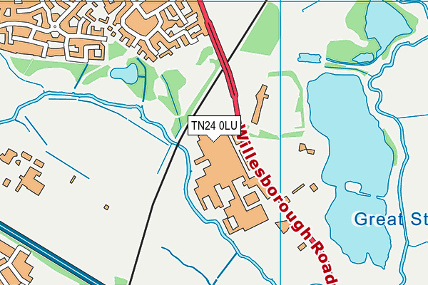 TN24 0LU map - OS VectorMap District (Ordnance Survey)