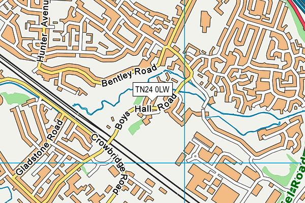 TN24 0LW map - OS VectorMap District (Ordnance Survey)