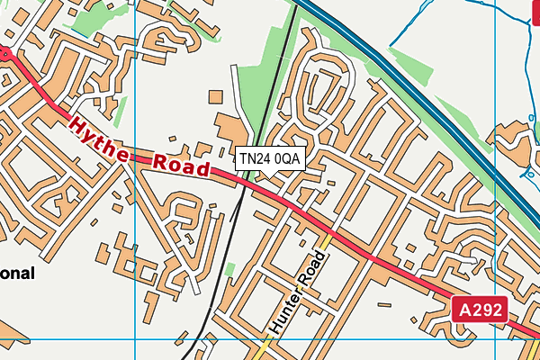 TN24 0QA map - OS VectorMap District (Ordnance Survey)