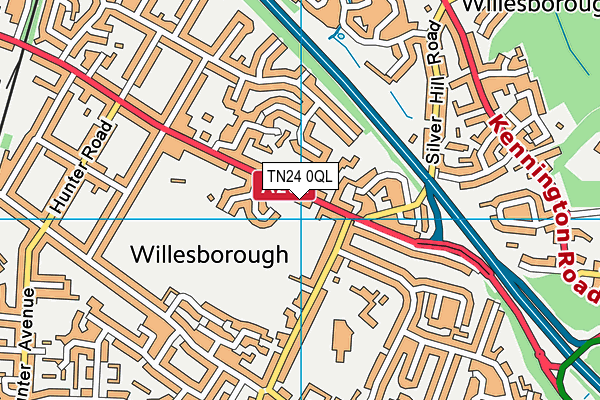 TN24 0QL map - OS VectorMap District (Ordnance Survey)