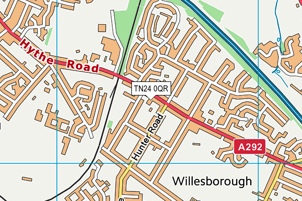 TN24 0QR map - OS VectorMap District (Ordnance Survey)