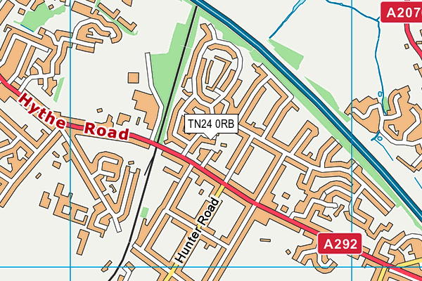 TN24 0RB map - OS VectorMap District (Ordnance Survey)