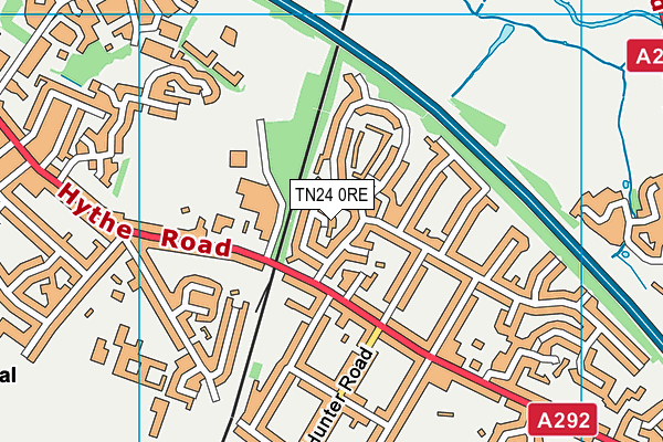 TN24 0RE map - OS VectorMap District (Ordnance Survey)