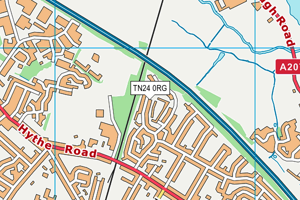 TN24 0RG map - OS VectorMap District (Ordnance Survey)